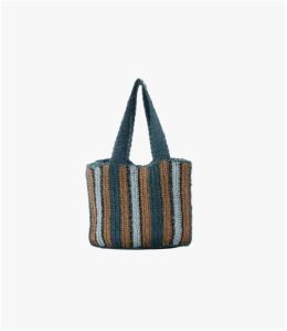 POP RAPHIA BLUE Raffia bag - 1