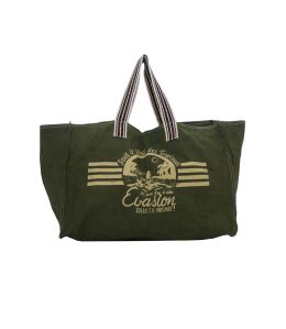 BEACH KAKI Borsa grande in cotone - 1