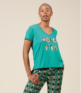 VITA DOLCE VITA VERDE T-shirt in cotone - 2