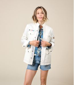 ROMY DOLCE WHITE Jacke aus Baumwolle, Tencel, Spendex - 2