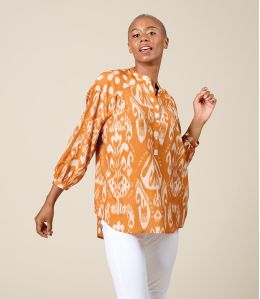 LOUNA MALAGA ORANJE Bemberg Blouse, Pashmina - 2