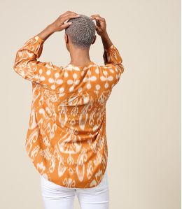 LOUNA MALAGA ORANJE Bemberg Blouse, Pashmina - 3