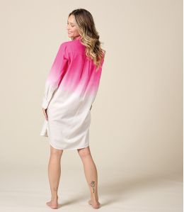 LETO TIE FUCHSIA Kleid aus Baumwolle - 3