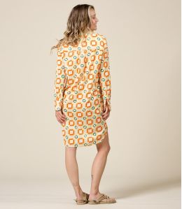 LETO LILI ORANGE Kleid aus Baumwolle - 3