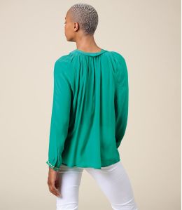 LAURA GREKO MINT Viskose-Bluse - 2