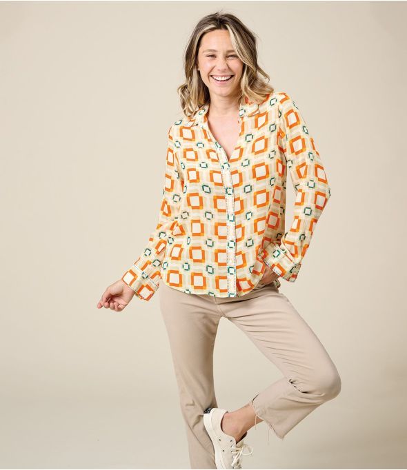 FRAN LILI ORANGE Modal shirt - 1