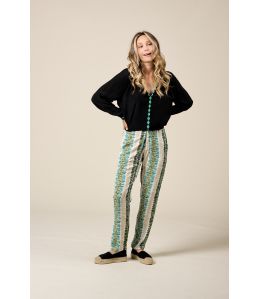 FAUVE ROMA GREEN Pantalone in Viscosa - 2