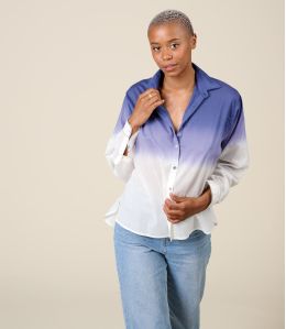 COSY TIE CAMICIA IN COTONE NAVY - 2