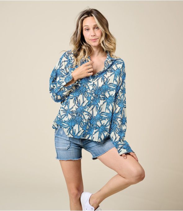 COSY PALMA BLUE Camicia in cotone - 2