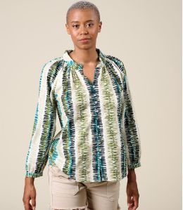 AGNES ROMA BLUSA VERDE in Cotone - 1