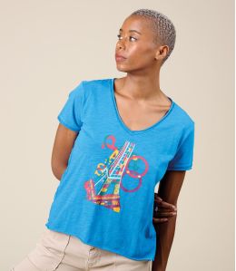 VITA PARIS BLUE T-Shirt aus Baumwolle - 1