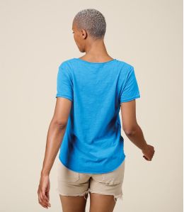 VITA PARIS BLAUW Katoenen T-Shirt - 2