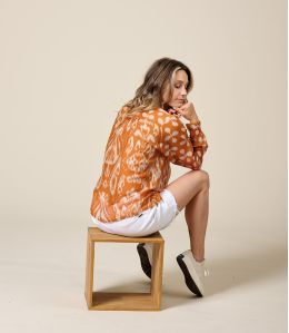 NAEL MALAGA ORANGE Blouse en Modal, Viscose - 2