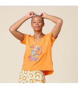 VITA PARIS ORANGE Katoenen T-Shirt - 1