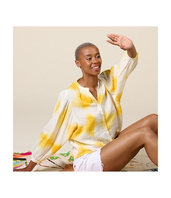 LUCIE IBIZA JAUNE Blouse en Coton - 1