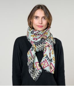 CLAIRE Foulard en Laine, Soie - 2