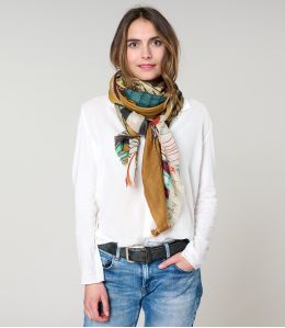 FAUSTINE Foulard en Laine, Soie - 2