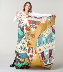 FAUSTINE Foulard en Laine, Soie - 3