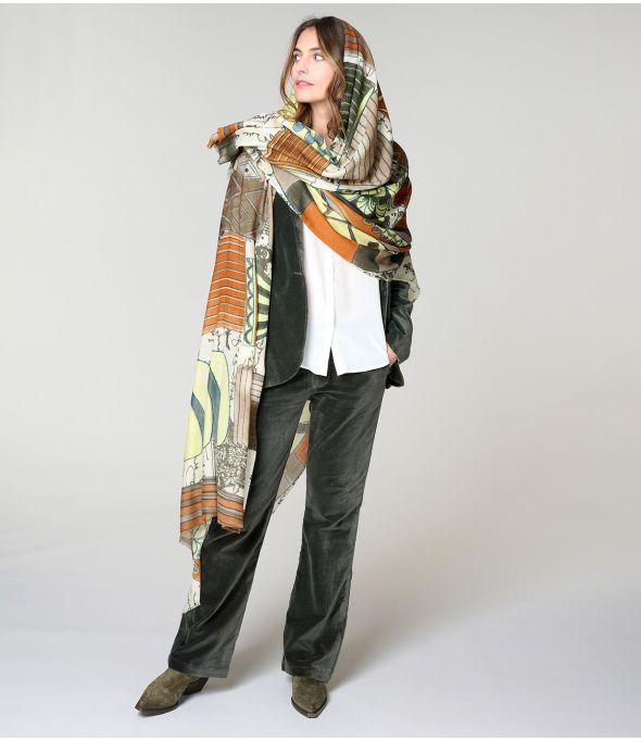 FULVIA Foulard en Laine, Soie - 1