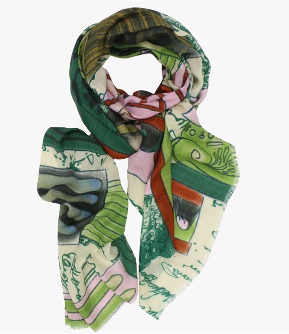 FULVIA Foulard en Laine, Soie - 9