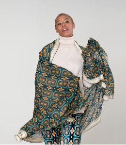 KHAN Foulard en Laine, Coton - 1