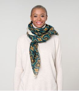 KHAN Wool Scarf, Cotton - 3