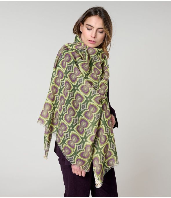 KHAN Foulard en Laine, Coton - 7