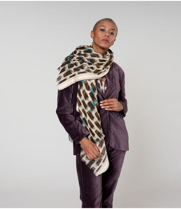 KUMI Foulard en Laine, Coton - 1