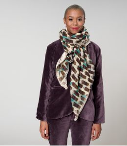 KUMI Foulard en Laine, Coton - 2