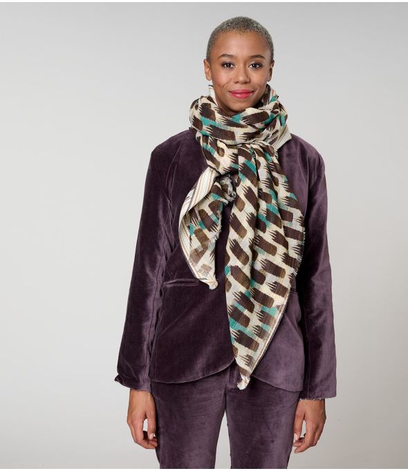 KUMI Foulard en Laine, Coton - 1