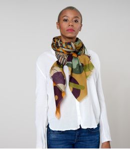 MALO Foulard en Laine, Soie - 1