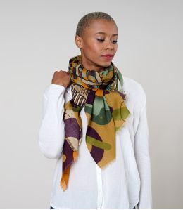 MALO Foulard en Laine, Soie - 2