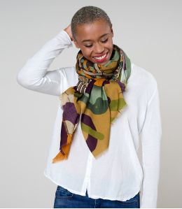 MALO Foulard en Laine, Soie - 3