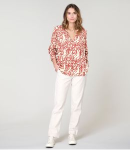 SARA BLUSA PASTELLO MATTONE in Viscosa - 1