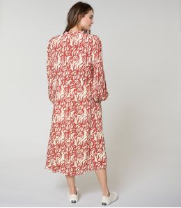 GULIA PASTEL BRIQUE ROBE en Viscose - 3