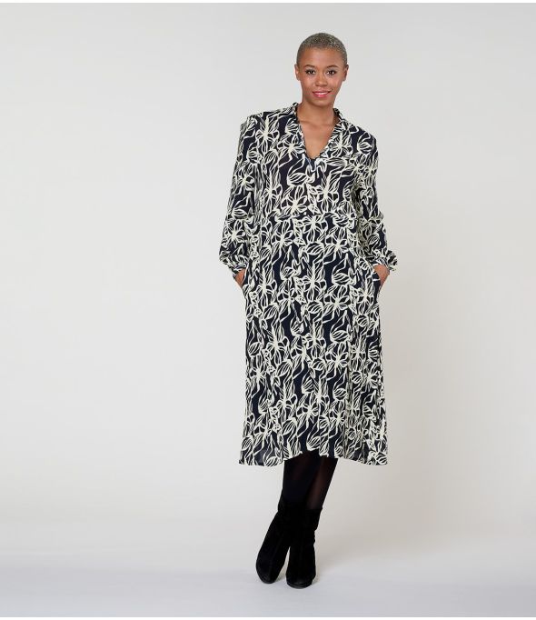 GULIA PASTEL NOIR ROBE en Viscose - 1