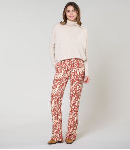 SASHA PASTEL BRICK VISCOSE BROEK - 1