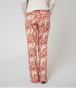 SASHA PASTEL BRICK VISCOSE BROEK - 4