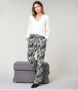 SASHA PASTEL BLACK Pantalone in viscosa - 1