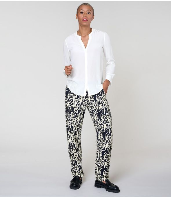 LENY PASTEL BLACK Pantaloni in viscosa - 1