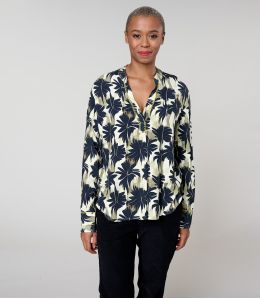 MILA HIBIS BLACK BLOUSE in Viscose - 2