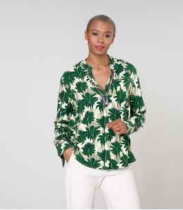 MILA HIBIS VERT BLOUSE en Viscose - 1