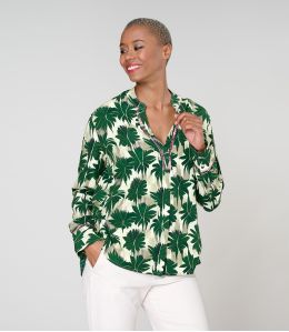 MILA HIBIS GROENE Viscose blouse - 2