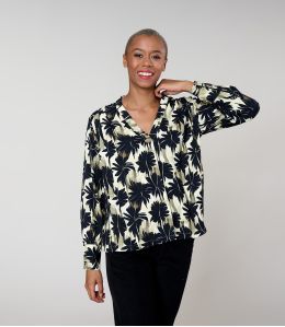 SARA HIBIS NOIR BLOUSE en Viscose - 2