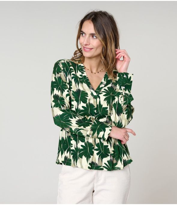 SARA HIBIS GRÜNE BLUSE aus Viskose - 1