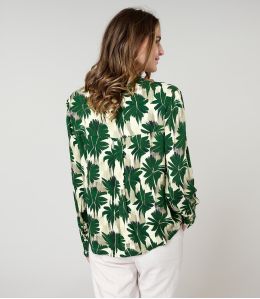 SARA HIBIS GROENE BLOUSE in Viscose - 3