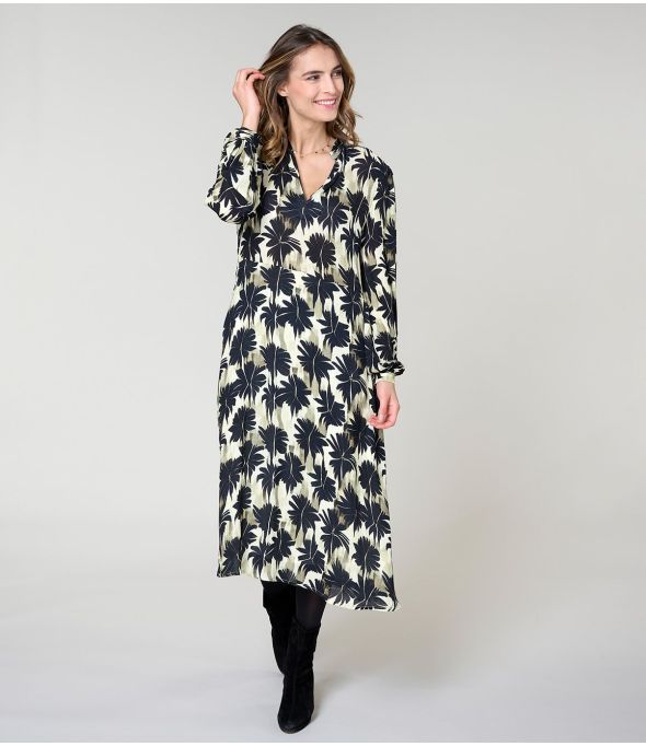 GULIA HIBIS NOIR ROBE en Viscose - 1