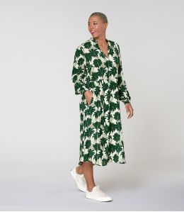 GULIA HIBIS GREEN Kleid aus Viskose - 2