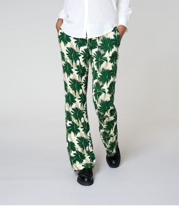 SASHA HIBIS GREEN Pantaloni in Viscosa - 1