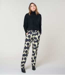 LENY HIBIS NOIR PANTALON en Viscose - 3